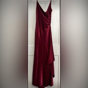 Elegant Burgundy Evening Gown